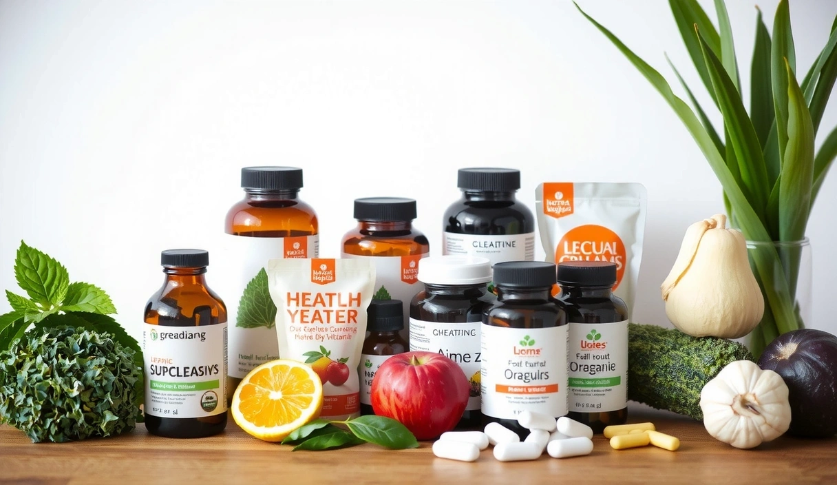 Surtido de suplementos naturales y vitaminas de alta calidad en Vitaminaszaragozacv, mostrando una variedad de frascos y paquetes con ingredientes orgánicos y naturales.